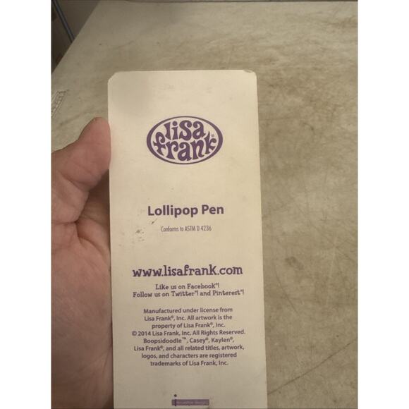 NIP Lisa Frank LOLLIPOP BALLPOINT PEN 2014 Rare & Brand New, Sealed! - Picture 4 of 5